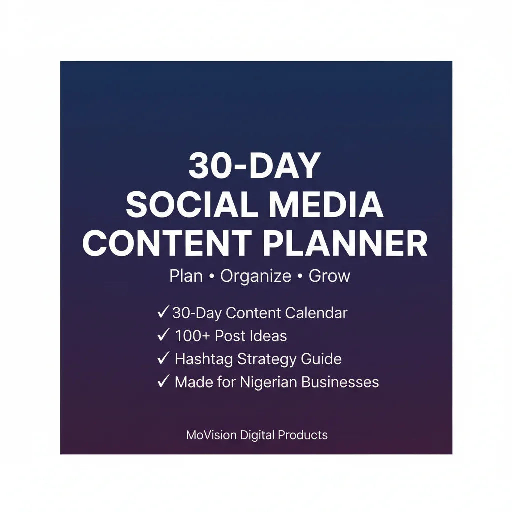 Social Media Content Planner - Plan, Organize & Grow Your Presence - Digital Products | MoVision Digital Product
