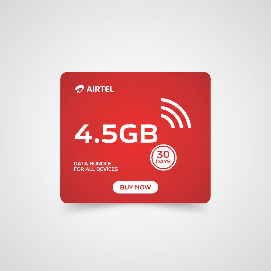 Airtel 4.5GB Data (30 Days) - Data Bundle | MoVision Digital Product