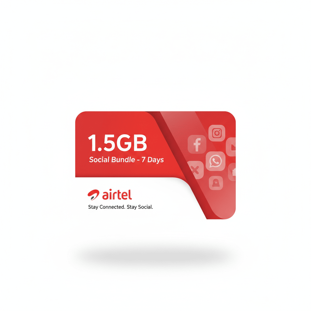 Airtel 1.5GB Social Bundle (7 Days) - Data Bundle | MoVision Digital Product