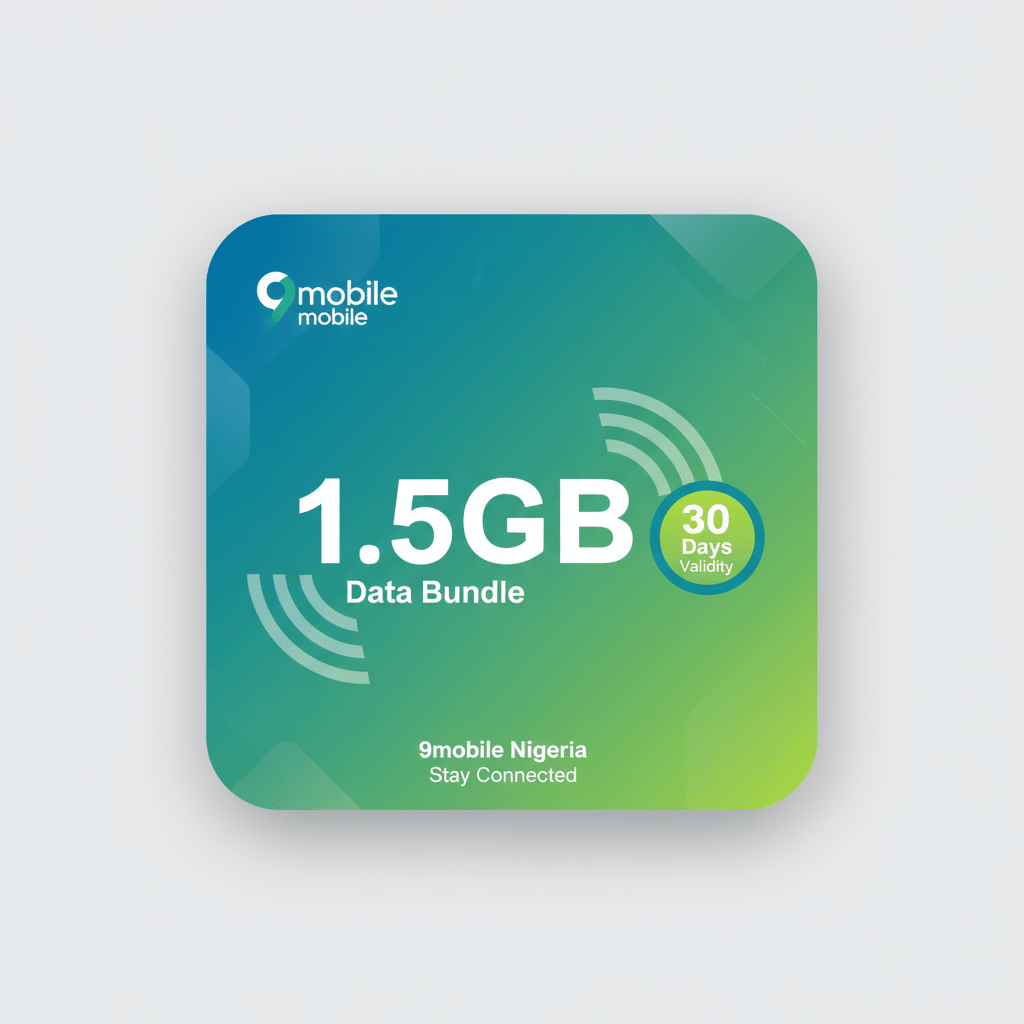 9mobile 1.5GB Data (30 Days) - Data Bundle | MoVision Digital Product