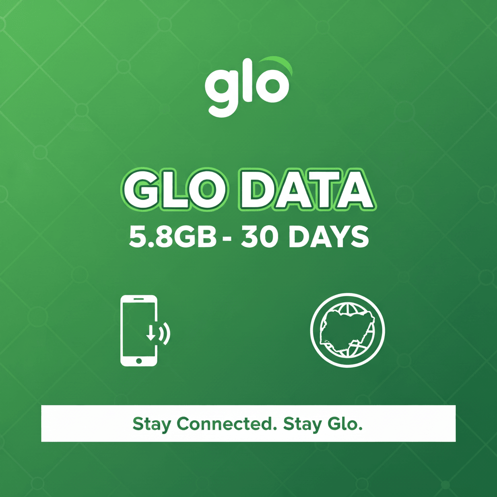 Glo 5.8GB Data (30 Days) - Data Bundle | MoVision Digital Product