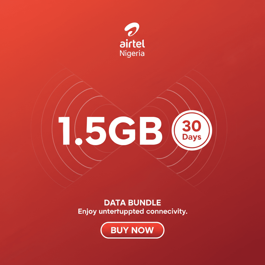 Airtel 1.5GB Data (30 Days) - Data Bundle | MoVision Digital Product