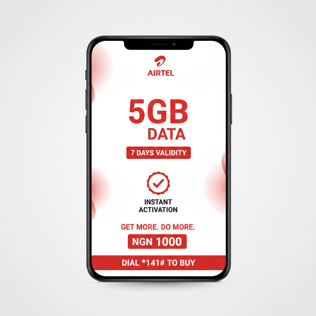 Airtel 5GB Data (7 Days) - Data Bundle | MoVision Digital Product