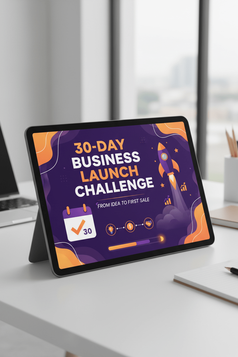 30 - Day Business Launch Challenge - From Idea to First Sale - Course | MoVision Digital Product