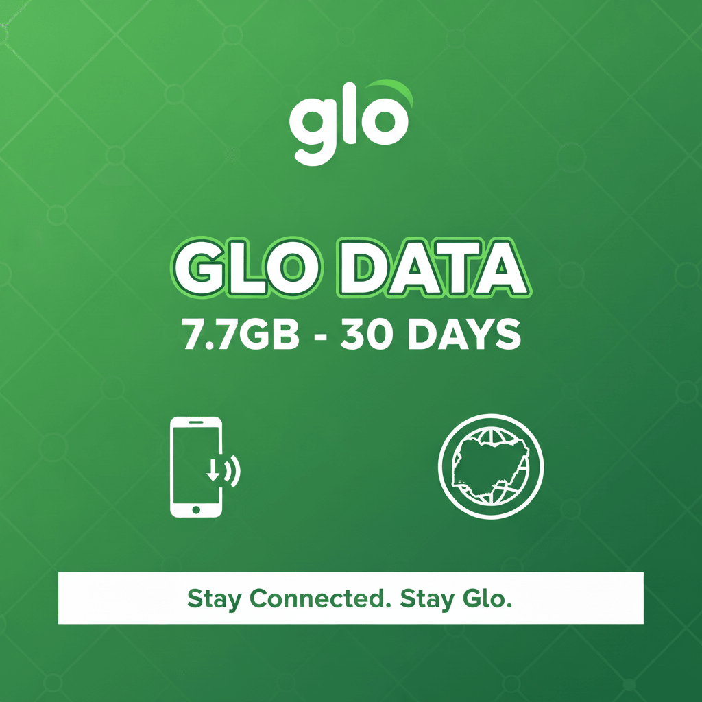 Glo 7.7GB Data (30 Days) - Data Bundle | MoVision Digital Product