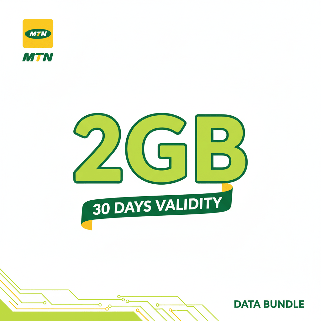 MTN 2GB Data (30 Days) - Data Bundle | MoVision Digital Product