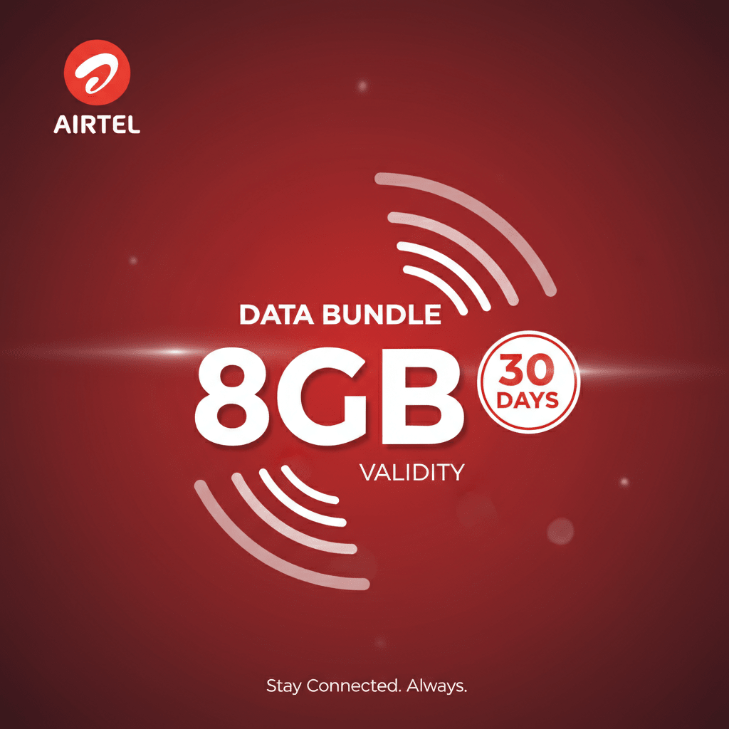 Airtel 8GB Data (30 Days) - Data Bundle | MoVision Digital Product