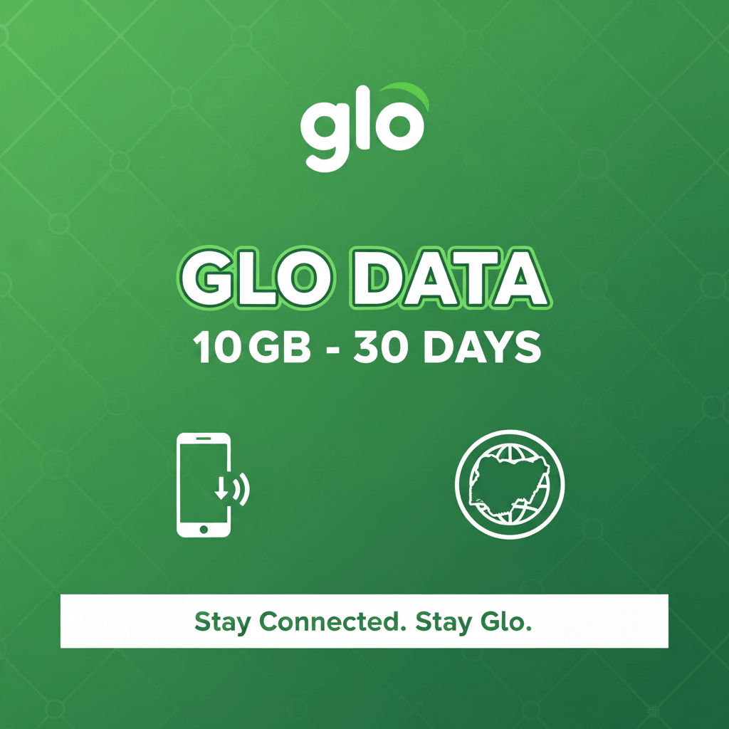 Glo 10GB Data (30 Days) - Data Bundle | MoVision Digital Product