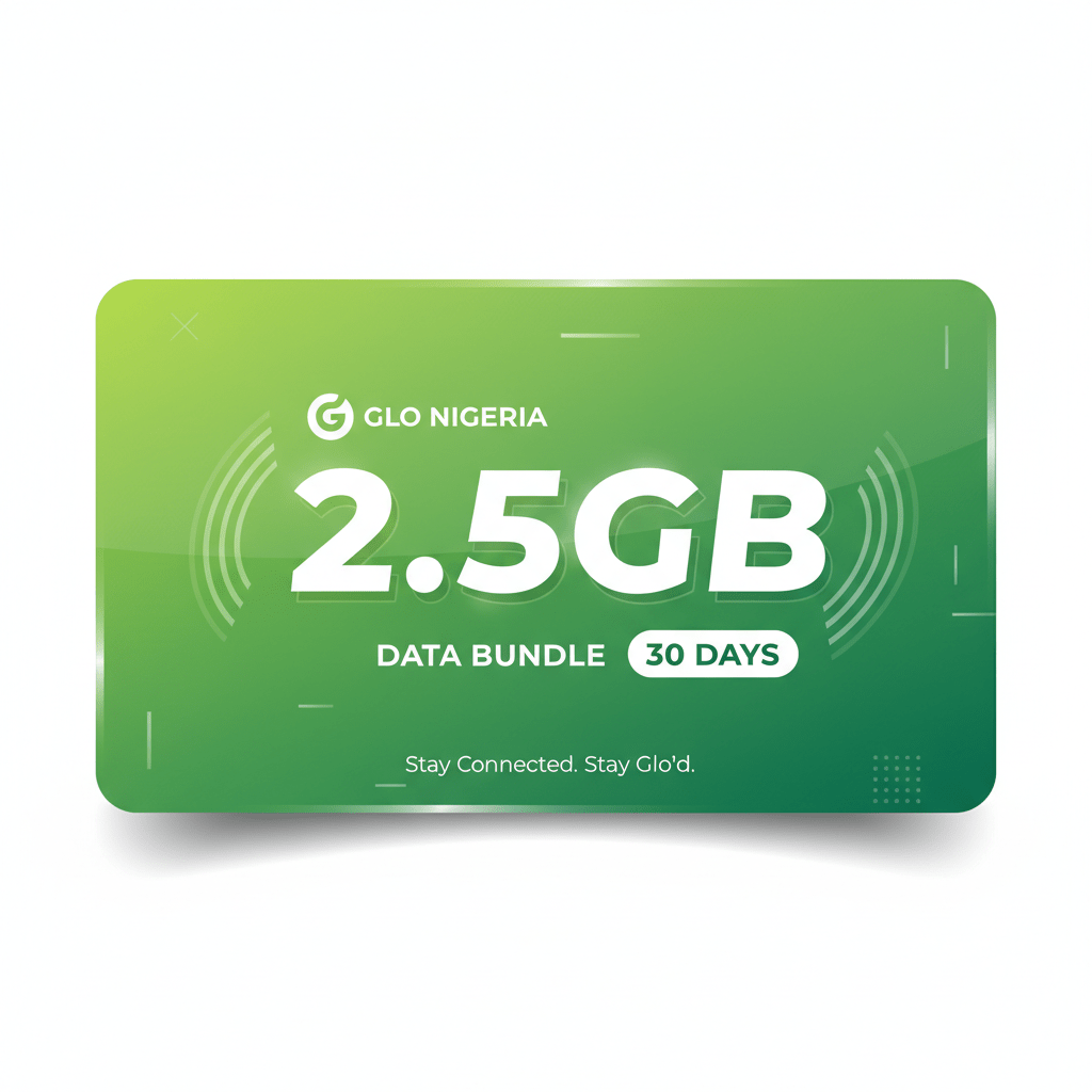 Glo 2.5GB Data (30 Days) - Data Bundle | MoVision Digital Product