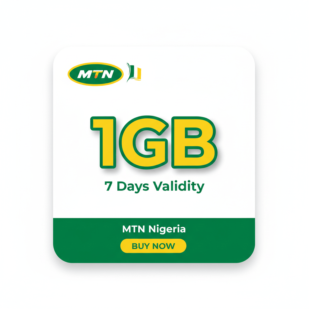 MTN 1GB Data (7 Days) - Data Bundle | MoVision Digital Product